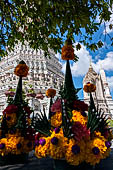 Bangkok Wat Arun - Offerings for the wai phra that Thai Buddhists normally make when visit the temple. 